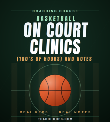 Basketball ON COURT Clinics ( 100’s of Hours) and NOTES
